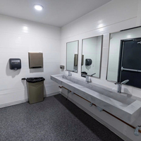 Baño Portátil Prefabricado en Contenedor Moderno y Resistente de 30 pies, con Diseño Personalizable para Uso Público en Exteriores