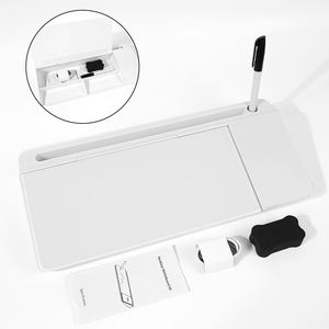 Tableau blanc en verre effaçable à sec pour bureau, tableau blanc en verre pour clavier, rangement pour bureau - Product Image 3