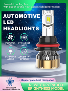 Ampoule de phare LED H7 30000LM 6500K 12V avec dissipation thermique par plaque de cuivre, ventilateur de refroidissement puissant, ultra-lumineuse, pour mise à niveau et rénovation - Product Image 1