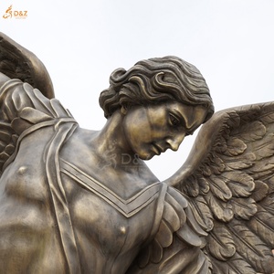 Religious Outdoor Decor Saint <strong>Archangel</strong> Brass Statue Large Hold Sword Killing Devil <strong>St</strong> Angel <strong>Michael</strong> Bronze Statue Sculpture - Product Image 4