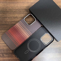 Casing serat aramid asli kualitas tinggi tekstur baru untuk casing ponsel kuning/merah/hitam warna campuran 16/pro/16pro max/16plus