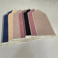 Muslimischer Gebetsteppich mit Kompass Islamischer Teppich Vintage-Muster Islamische Eid-Dekoration Geschenkdecke Matten Tapis De Priere mit Quasten