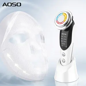 Suporte OEM/ODM Casa Produtos De Beleza 7 Em 1 Multi-funcional EMS Micro-corrente Skincare Massager Facial Recarregável