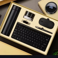 Pabrik OEM/ODM Harga Murah Keyboard Nirkabel Mouse Pena Power Bank Otg Usb Flash Drive Bisnis 5 in 1 Set Hadiah Merek Starlink