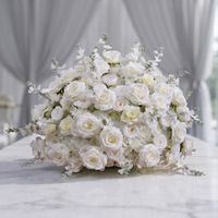 Bunga Sutra Mawar Hydrangea Simulasi Klasik, Sentuhan Alami, Tahan Lama, Geometris, untuk Lilin, Natal, Paskah