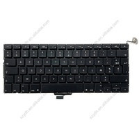 Clavier noir français FR AZERTY clavier d'ordinateur portable pour Macbook Pro 13 "A1278 2009-2012 ans MC700LLA claviers d'ordinateur