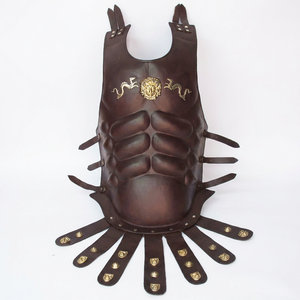 Armadura Medieval de Cuero Marrón Hecha a Mano de Alta Calidad, Coraza con Emblema de Dragón, Coleccionable, Chaqueta de Armadura Romana para Halloween - Product Image 1