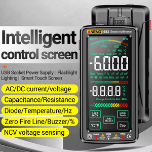 Multimètre numérique en gros à écran complet, rechargeable, intelligent, à sélection automatique de plage, haute protection anti-brûlure, testeur universel, voltmètre - Product Image 1