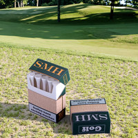 Tee de golf en bois de bambou incassable, design cigarette, 70mm 83mm, impression de logo personnalisé, emballage en boîte à cigarettes - Vente chaude