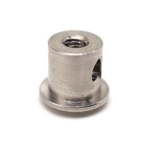 Tuercas de Seguridad Ranuradas de Cabeza Plana, Mecanizadas por CNC de Alta Precisión, Personalizadas, de Acero Inoxidable Plateado - Product Image 2