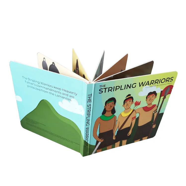 High Quality Eco-Friendly Custom Printed Cardboard Story Books for Babies with Film Lamination Surface Finish