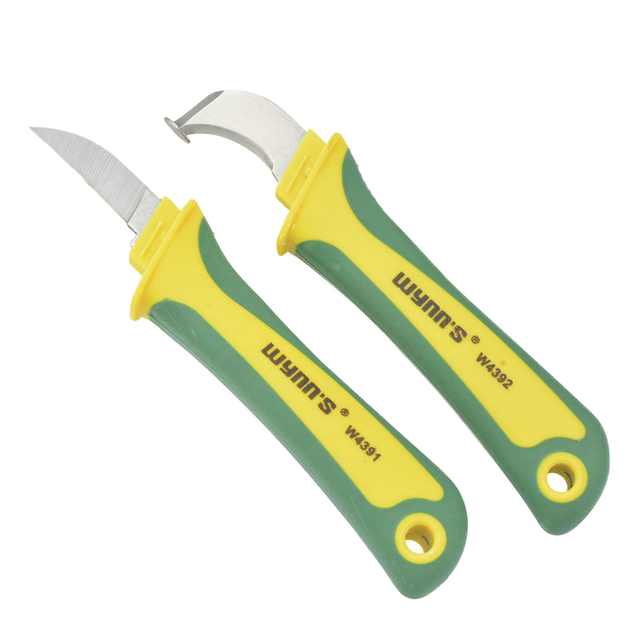 Wynn's Wholesaler Multi-Functional Straight Stainless Steel Industrial Grade Electric Cable Stripper Electrician Knife Plastic
