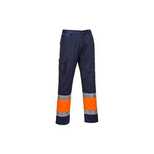 PORTWEST - L049ONRXXXL <b>Hi</b>-<b>Vis</b> Lightweight Contrast Class 1 Service <b>Trousers</b> <b>Orange</b>/Navy - EAN 5036108383665 <b>HI</b>-<b>VIS</b> WORKWEAR - Product Image 1