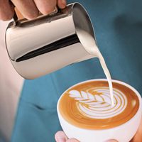 Accessoires pour machine à expresso cappuccino, pichet à lait en acier inoxydable pour latte art, 350 ml/600 ml/900 ml