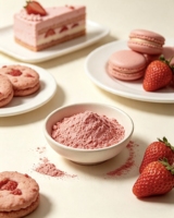 Voedingsmiddelkwaliteit wateroplosbaar aardbeipoeder aroma's aardbeienfruitpoeder aardbeienjuicepoeder