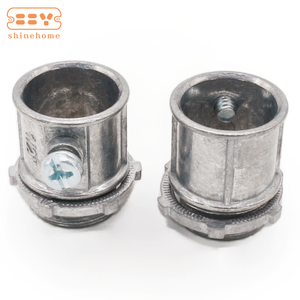 Accesorios de conducto de conector de tornillo de fijación de acero chapado en zinc (EMT) de 3/4 pulgadas - Product Image 1