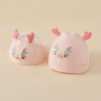 Gorro para Bebé, Estilos de Primavera y Otoño, Mezcla de Algodón y Elastano, Suave para la Piel, Antibacteriano, Unisex, Protector de Cabeza para Recién Nacidos de 0 a 3 Meses