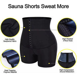 Entrenador de cintura para mujer, pantalones de Sauna para el sudor, cintura alta, pérdida de peso, pantalones adelgazantes, Control de levantamiento de cadera, moldeador de cuerpo, quema de grasa - Product Image 4