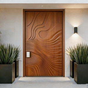 Puerta de <span class=keywords><strong>Entrada</strong></span> Blindada de Aluminio Moderna, Directo de Fábrica ALUFRONT, con Cerradura Inteligente, Tallado 3D, Seguridad, Aislamiento Térmico y Acústico - Product Image 5