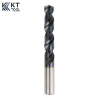 Foret de 1/2 pouce, industriel, M35, cobalt, revêtement TiAlN, longueur totale de 6 pouces, pour percer le métal, l'acier et l'aluminium