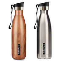 Fayren Umweltfreundliche Doppelwandige Edelstahl-Vakuumflasche Sport-Reise-Camping-Wasserflasche mit Deckel Fitness-Trinkbecher Tragbar