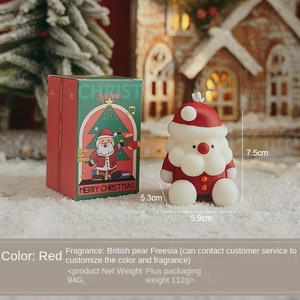 Set Regalo di Candele Artigianali in <span class=keywords><strong>Soia</strong></span> con Design Babbo Natale, Aromaterapia per Natale e Ringraziamento, Vendita all'Ingrosso - Product Image 6