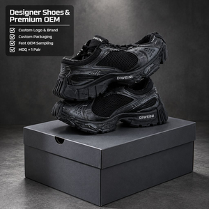 Zapatillas de Lujo de Diseñador para Hombre y Mujer, Zapatillas Deportivas de Alta Calidad Triple Black Tech Runner, Zapatillas Y2K, Zapatillas Nuevas - Product Image 1