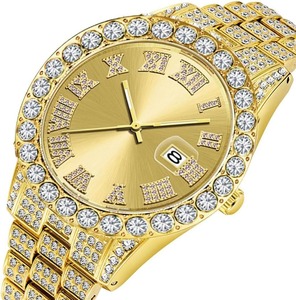 Reloj de pulsera analógico de cuarzo para hombre con diamantes de imitación y cristales, estilo Iced-Out - Product Image 3