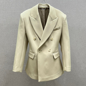 Women's Double-Breasted Blazer Summer Polyester High-End Light Luxury Elegant Office Waist-Cinched Slim-Fit <b>Top</b> - Product Image 5