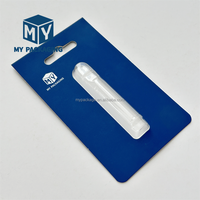 Confezione Blister Trasparente Personalizzata con Logo per Cartucce, con Gancio in Carta per Olio