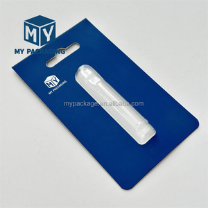 Factory Custom Logo Clear Plastic Clamshell Blister Packaging with Paper Hanger for CBD oil
