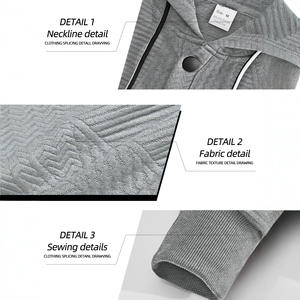 Sweat-shirt à capuche de couleur unie pour hommes, coupe ample, boutonné sur le devant, haut décontracté pour les loisirs, disponible en grande taille - Product Image 2