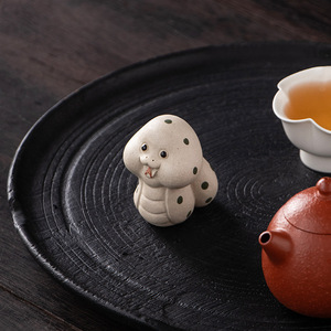 Yixing Purple <b>Clay</b> Tea Pet Snake Zodiac Creative Cute Handmade Tea Table Ornament Tea Plaything - Product Image 3