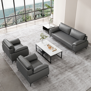 फोशान फर्नीचर थोक आधुनिक कार्यालय सोफे लक्जरी कार्यकारी सीईओ कार्यालय चमड़े के सोफे व्यवसाय स्वागत - Product Image 3
