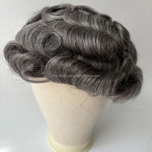 ทูเป้ผมแท้<span class=keywords><strong>สี</strong></span>เทา ขนาด 7x9 นิ้ว แบบสั่งทำพิเศษ ผสมสี 1B30 1B60 รุ่น Q6 ไฮบริด ฐานลูกไม้สวิสผสม PU ระบายอากาศได้ดี สำหรับผู้ชาย แก้ปัญหา<span class=keywords><strong>ผม</strong></span>ร่วงในผู้สูงอายุ - Product Image 3