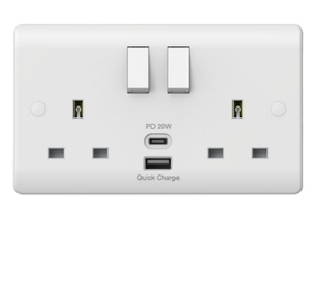 <span class=keywords><strong>2025</strong></span> nóng bán sản phẩm mới nhanh chóng chuyển đổi phí dp Switched USB ổ cắm 2Gang 13A loại A + C chuyển đổi ổ cắm - Product Image 1