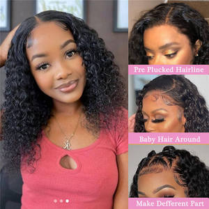 Cheap Kinky Curly Short <strong>Bob</strong> Human Hair <strong>Wig</strong> Human Hair Lace Front <strong>Wigs</strong> for Black Women Raw Vietnamese Hair HD Lace Frontal <strong>Wigs</strong> - Product Image 4
