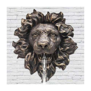 Magnifica testa di Leone spruzza acqua scultura in bronzo muro Leone statua in bronzo - Product Image 5