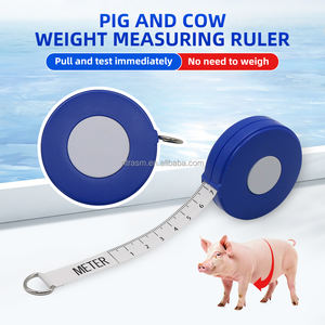 Ruban de mesure du poids du bétail avec enroulement automatique, nouvelle règle de mesure du poids des animaux pour les porcs, les vaches et les bovins - Product Image 1