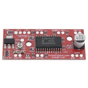 Placa controladora de motor paso a paso SchmalzHaus EasyDriver A3967SLBT con condensador de 47uF para montaje a través de orificio - Product Image 2