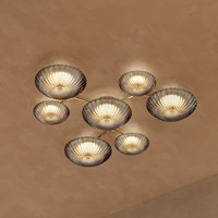 Luz moderna de lujo francés sala de estar Hotel gran banquete comedor de alta gama de vidrio LED montaje empotrado luces de techo