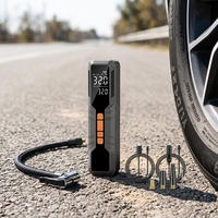 Compresseur de gonflage de pneus de voiture 60W DC12V en ABS certifié CE avec moniteur de pression des pneus et lumière d'urgence – Pompe compacte et portable