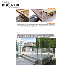 Tableros de cubierta de WPC modernos Suelo compuesto de plástico de madera hueca de fácil clic para piscina al aire libre Jardín Balcón Patio - Product Image 6