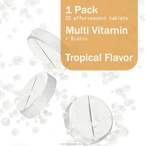Comprimés effervescents de vitamines composées avec vitamines C, E, <span class=keywords><strong>B1</strong></span>, B2, B6, B12, D3 - Soutien naturel à la beauté et au métabolisme - Ne convient pas aux nouveau-nés - Product Image 3
