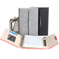 Carnet de notes professionnel haut de gamme, triple classeur, agenda à feuilles mobiles, couverture en cuir, carnet personnalisé avec pages imprimées, format A5