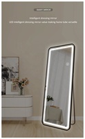 Miroir de luxe à bordure épaissie pour maison miroir de maquillage sur toute la longueur du corps miroirs décoratifs miroir intelligent LED avec lumière