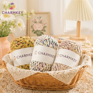 ไหมพรมถัก Charmkey 100% คอตตอน หลากสี ลายจุด เนื้อนุ่ม ระบายอากาศได้ดี เหมาะสำหรับถักโครเชต์ด้วยมือ สำหรับเสื้อผ้าเด็ก ผ้าคลุมไหล่ งาน DIY ในช่วงฤดูร้อน - Product Image 1