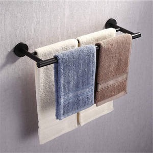 Porte-serviettes mural en fer doré brossé, design moderne, résistant à la rouille, pour usage hôtelier - Product Image 5