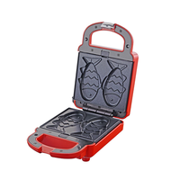 Gaufrier électrique mini en plastique antiadhésif sans BPA, approuvé LFGB, facile à nettoyer, pour usage domestique