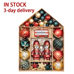 EAGLEGIFTS noel süslemeleri lüks ev şekli noel topu ağacı süsler Weihnachtskugeln Set noel Baubles küçük